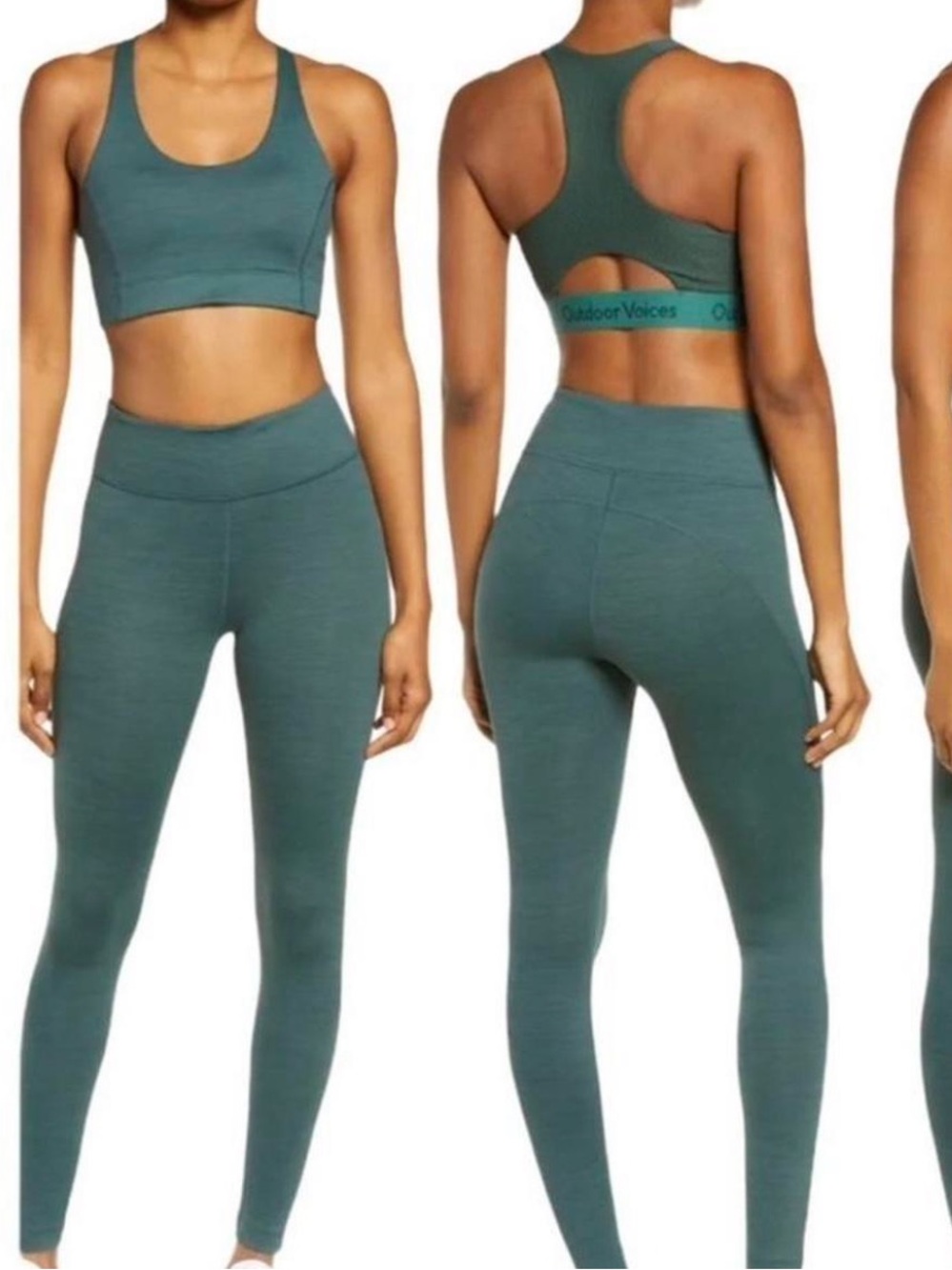 Outdoor Voices Teal High-Rise Leggings